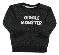 Šedá melírovaná mikina s nápisem Primark