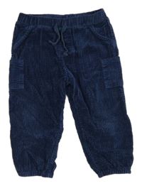 Tmavomodré cargo cuff manšestráky M&S
