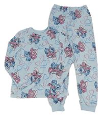 Světlemodré plyšové pyžamo se Stitchem a Angel Primark