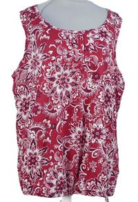 Dámský tmavorůžoý květovaný halenkový top Debenhams 