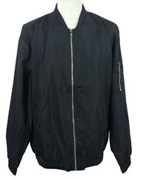 Pánský černý šusťákový bomber 