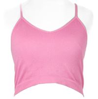 Dámský růžový žebrovaný crop top Primark 