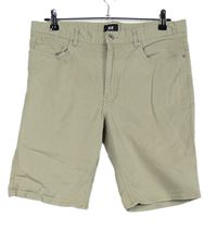 Pánské béžové plátěné kraťasy H&M vel. 33