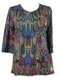 Dámské barevné vzorované triko 