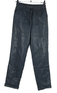 Dámské modrošedé koženkové kalhoty Primark