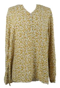 Dámská hořčicovo-bílá halenka s motýlky Gina Benotti 