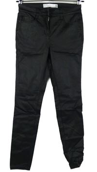 Dámské černé potažené skinny kalhoty Next 