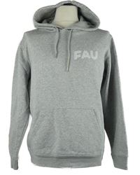 Pánská šedá mikina s nápisem a kapucí 