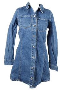 Dámské modré riflové propínací košilové šaty Denim Co. 
