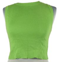 Dámský limetkový crop pletený top Primark 