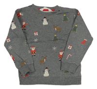 Šedá mikina s obrázky zn. H&M