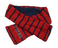 Červeno-modrá pruhovaná šála s nápisem M&S vel.98-116