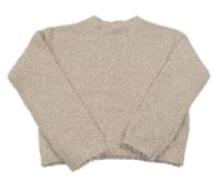 Světlerůžový třpytivý chlupatý svetr Dunnes