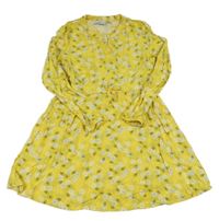Žluté květované šaty Alive