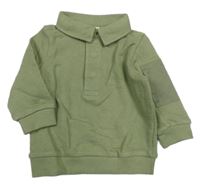 Khaki mikina s límečkem Next