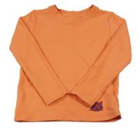 Neonově oranžová mikina s kočkou Lupilu