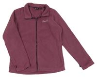 Fialová fleecová funkční propínací mikina s logem Berghaus