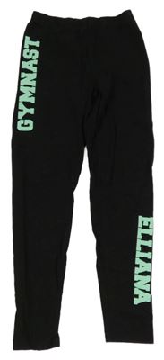 Černé legíny s nápisem 