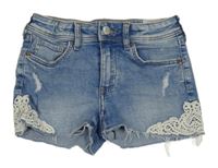 Světlemodré riflové kraťasy s krajkou H&M