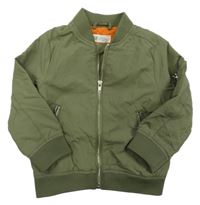Khaki šusťákový podzimní bomber H&M