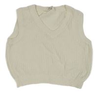 Smetanová pletená vesta H&M