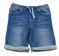 Modré riflové elastické kraťasy NKD