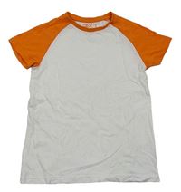 Oranžovo-bílé tričko Urban