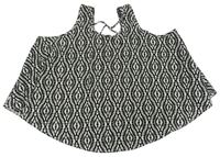 Černo-bílý vzorovaný volný top Primark
