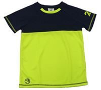 Tmavomodro-neonově zelené sportovní tričko Topolino