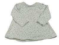 Šedé melírovavé teplákové šaty se srdíčky H&M