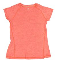Neonově oranžové žíhané sportovní tričko H&M