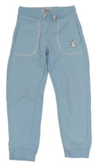 Světlemodré cuff tepláky s tučňákem Pocopiano 