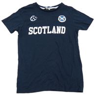 Tmavomodré tričko s nápisem - Skotsko Pep&Co