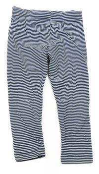 Tmavomodro-bílé pruhované legíny George