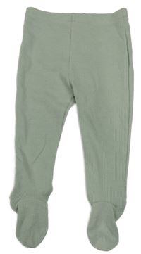 Zelenkavé žebrované polodupky Matalan