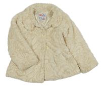 Smetanový kožešinový podšitý kabátek Miniclub