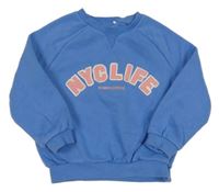 Modrá oversize mikina s nápisem George