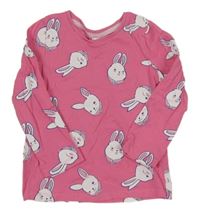 Růžové triko se zajíčky 