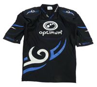 Černé tričko na rugby Optimum