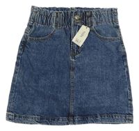 Nové - Modrá riflová paper bag sukně E-Vie