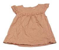 Růžové tričko s kytičkami C&A