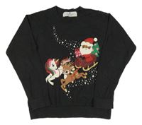 Antracitový svetr se Santou H&M