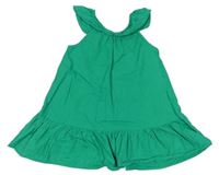 Zelené šaty s volánem Zara