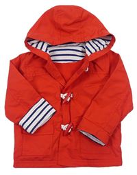 Červená šusťáková jarní bunda s kapucí George 