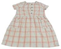 Béžovo-růžovo-žluté kostkované šaty zn. H&M