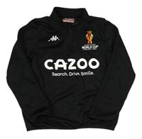 Černá sportovní propínací mikina s nápisem Kappa