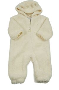 Smetanová huňatá podšitá kombinéza s kapucí Primark