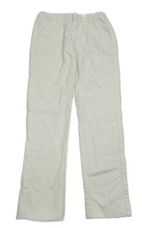 Bílé plátěné chino kalhoty Kiabi