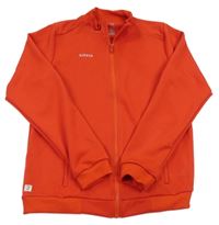 Červená sportovní propínací mikina Decathlon