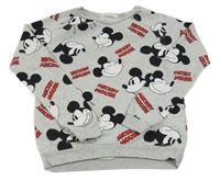 Šedá mikina s Mickeym H&M